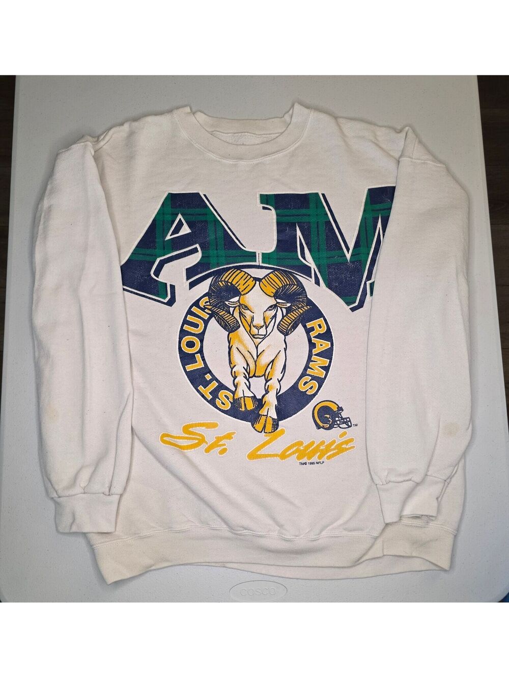 1995 NFL St. Louis Rams Spellout Crewneck
